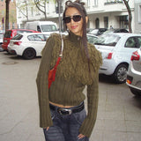 Plataz Women's Autumn New Solid Color Zipper Wool-Knitted Cardigan Jacket DJPT