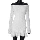 Plataz Women's Clothing Word-To-Shoulder Shoulder-To-Shoulder-To-Leaf Elegant Short Skirt DJPT
