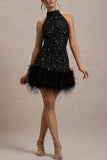 Plataz Women's New Sexy Sleeveless Body Shiny Plush Dress Dress Dress Glie 8105 HZ0628