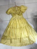 Plataz Bubble Bubble Sleeve Short Sleeve Back Single Buckle Kinesion Wrapped Blouse + High Waist Half-Dress Skirt Suit