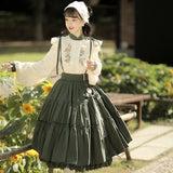 Plataz Design Sunflowers About Hanfu Women Chinese Style To Improve The Daily Chinese Elements Two-Piece Set 8469