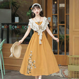 Plataz Design Until Dusk Chinese Style Improved Han Elements Of Women's Shawl Sling Skirt Suit 9217