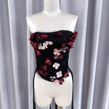 Plataz Flower Tector Blouse With Fishtail Half Skirt 2024 New Temperament Birthday Party Set