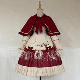 Plataz Design Strawberry Diary Elegant Temperament Op Lolita Lolita Dress Cloak Two-Piece Set 6321