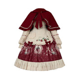 Plataz Design Strawberry Diary Elegant Temperament Op Lolita Lolita Dress Cloak Two-Piece Set 6321