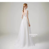 Plataz Wedding Dress Small Tail 2025 New Shoulder Butterfly Lace Welcome Dress Atmospheric Dress