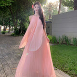 Plataz Wearing A Suit Hottie Bare Back Irregular Hanging Neck Vest Top Girl Summer 100 Folded Skirt Two Sets