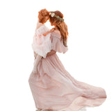 Plataz Chiffon Sexy Loose Tailed Shoulder Pregnant Skirt Maternity