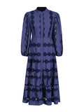 Plataz Court Dress 2025 Summer New Fashion Collar Lantern Sleeve Embroidered Dress Dress Woman