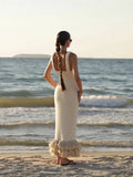 Plataz 2024 Hand-Woven Jasmine Rope Shoulder Strap Bag Tuxedo Dress LX0104