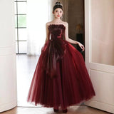 Plataz Bra Toast Dress 2025 Spring New Evening Dress Bridal Temperament Long Toast Dress Engagement Dress