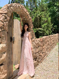 Plataz French Seaside Holiday Wind White Sling Belts With Thin Tug-And-Wearing Fairy Thoracic Dress