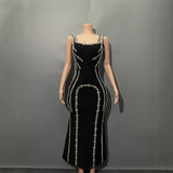 Plataz Sexy Luxury Diamond-Packed Ass Skirt Fashion-In-Wearing Evening Dress