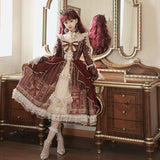 Plataz Baroque Palace Lolita Women's Long Sleeve Dress Everyday Cute Lolita Sweet Dress 6915