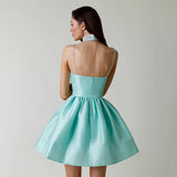 Plataz New Women's Dress Folded Slings With Dress Sexy Temperament Diamond Skirt