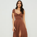 Plataz Dress French Holiday Dress Bareback Sexy Chiffon Dress Dress