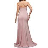 Plataz Out-To-Shoulder Temperament Evening Dress Photo Drag Sexy Slings High-Opening Buttocks Dress Maternity