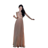 Plataz Summer New Birthday Dress Women's Seaside Resort Beach Dress High-End Feeling Hanging Neck Dress