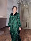 Plataz 2024 Elegant Wind Leopard Print Trendy Thin Dress Dress