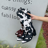 Plataz Winter New Sharp Head And Cow Hair Show Coarse And Knee Boots Women's Boots High Quality Shoes