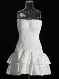 Plataz Mini Skirt 2025 Summer New Sleeveless Body Repair Lotus Side Hem Body Dress Dress Woman
