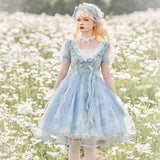 Plataz Butterfly Op Lolita Sweet Dress Lolita Dress Summer Long Short Sleeve 6544