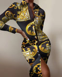 Plataz Ebay New Long-Sleeved Waist-Print Shirt Shirt Shirt Shirt DJPT