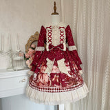 Plataz Design Sweet Bear Gift House Long Sleeve OP Dress Cape Cute Lolita Sweet Dress 6326