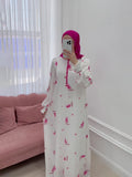 Plataz Eastern Muslims 2024 Spring Gentle Wind Small Fresh Flowers Design Long Dress