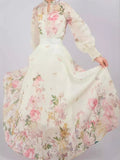 Plataz Early Autumn Australian Design Elegant Fresh Floral Shirt Top + High Waist Half-Dress Suit