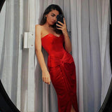 Plataz Autumn 2025 New Long Dress Temperament Sexy Body-Bossed Fish Bone Velvet Dress Dress DJPT