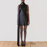 Plataz Dress Female Feel-Back Skirt Can Adjust The Hanging Neck And Set Of Skirts