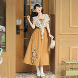 Plataz Design Until Dusk Chinese Style Improved Han Elements Of Women's Shawl Sling Skirt Suit 9217