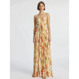 Plataz Evening Dress Sling Print Dress Goddess