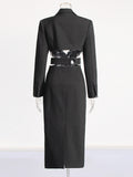 Plataz Temperament Catwalk 2025 Spring New V-Neck Long-Banded Belt With Small Suit Jacket Women's Clothing