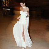 Plataz Autumn 2025 New Fork Dress Famous Style Temperament Tecta Tecta Yarn Splicing Dress DJPT