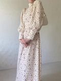 Plataz Spring Gentle Wind Loose With Broken Flower Dress Monsoon Long Sleeve Long Dress