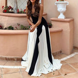 Plataz 2024 Dress Slim Slim Light Luxury Sexy Splicing Bumpy Dress