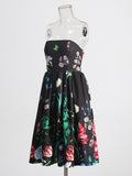 Plataz Design Sense A Skirt 2025 New Breast-Meared Mid-Rise Women's Flower-Print Dress