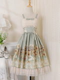 Plataz Design Sunflower Story Jsk Sling Skirt Everyday Cute Lolita Sweet Skirt 6199