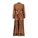 Plataz Temperament Bohemian Embroidery Design 2025 New Tonic Design Single-Drip Buckle Dress Woman