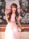 Plataz Design Pink Small Scented Slid Blouse Spring 2024 Spring High-End Temperament Folding Skirt Two-Piece