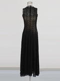Plataz Temperament Style Dress 2025 Summer New Round-Neck Sleeveless Texture High-End Knitted Dress Woman
