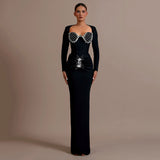 Plataz High-End Light Luxury Famous Wind Hot Diamond Banded With Dress Temperament Elegant Dress Dress Dress