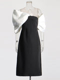 Plataz Style Dress Spring 2025 New High-End Perspective Mesh Bow Bow Dress Dress