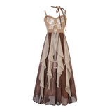 Plataz Design Fan Butterfly Chinese Style Improvement Han Element Women's Coat Sling Skirt Suit 8898