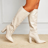 Plataz Pointed Thick High-Heere Sexy Nightclub Fashion Women's Boots Women Boots 35-42 High Quality Shoes