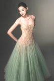 Plataz Lace Spliced Mint Green Sling Dress Dress 2024 Summer Super Fairy Temperament Niche Design Thin Mesh Dress
