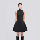 Plataz 2025 Irregular Neckpei Design Peng Peng Dress Symmetrical Folds In Spring And Summer