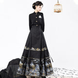 Plataz Design Mingyun Matsujie Chinese Style Improvement Han Elements Han Suit Female Shirt Horse Face Skirt Set 8749